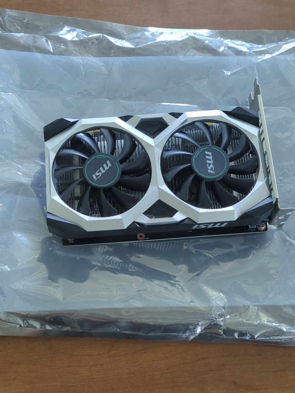 MSI Dual-Fan Graphics Card in Black, Silver & Green Accents